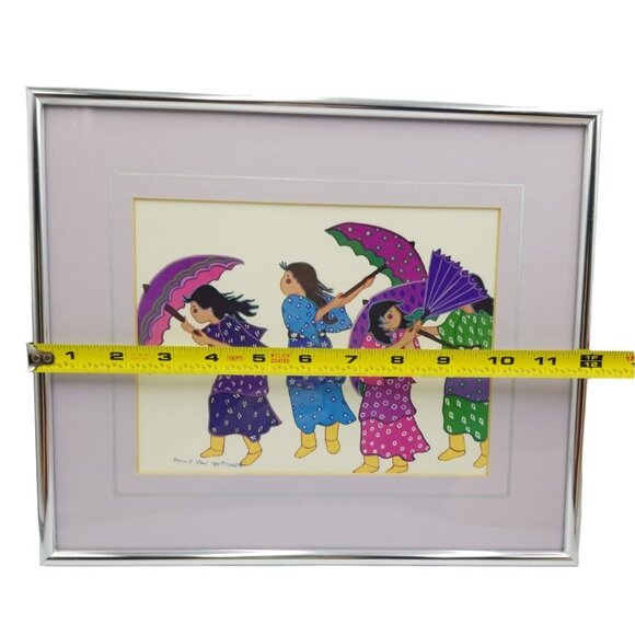 Virginia A. Stroud Framed Matted 1987 "What Happened To The Sun?" Vintage Signed - Picture 6 of 10